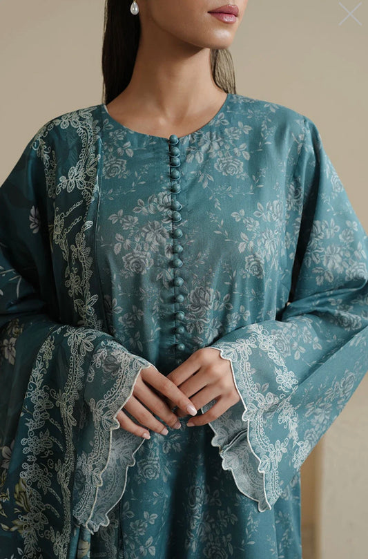 MIDNIGHT TWILIGHT-3PC PRINTED LAWN SUIT