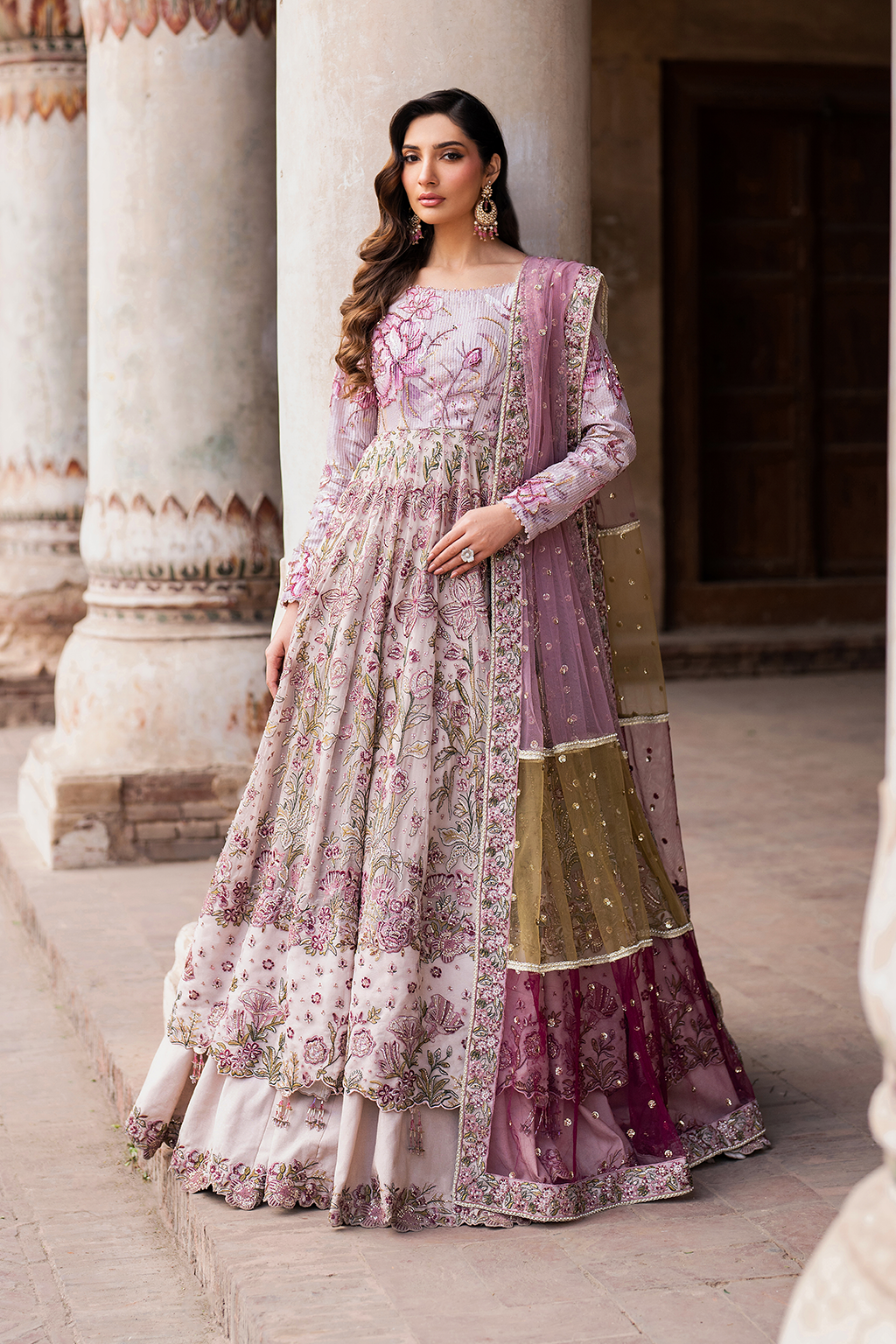 IZNIK ILC-08 EMBROIDERED PRINTED SILK