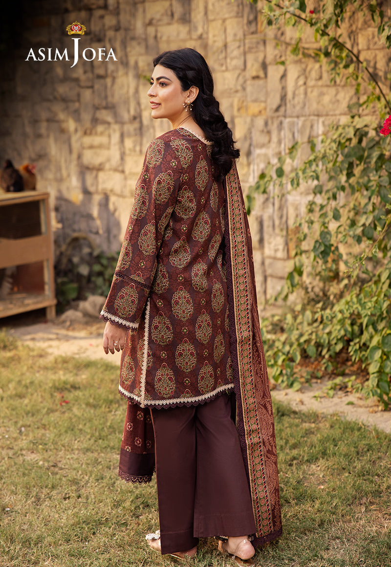 AJUBJ-23 Printed Lawn 3 Pcs