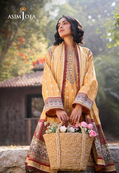 AJUUB-07 Printed Lawn 3 Pcs