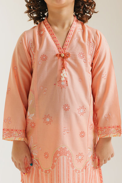 ETHNC GIRLS EMBROIDERED SUIT