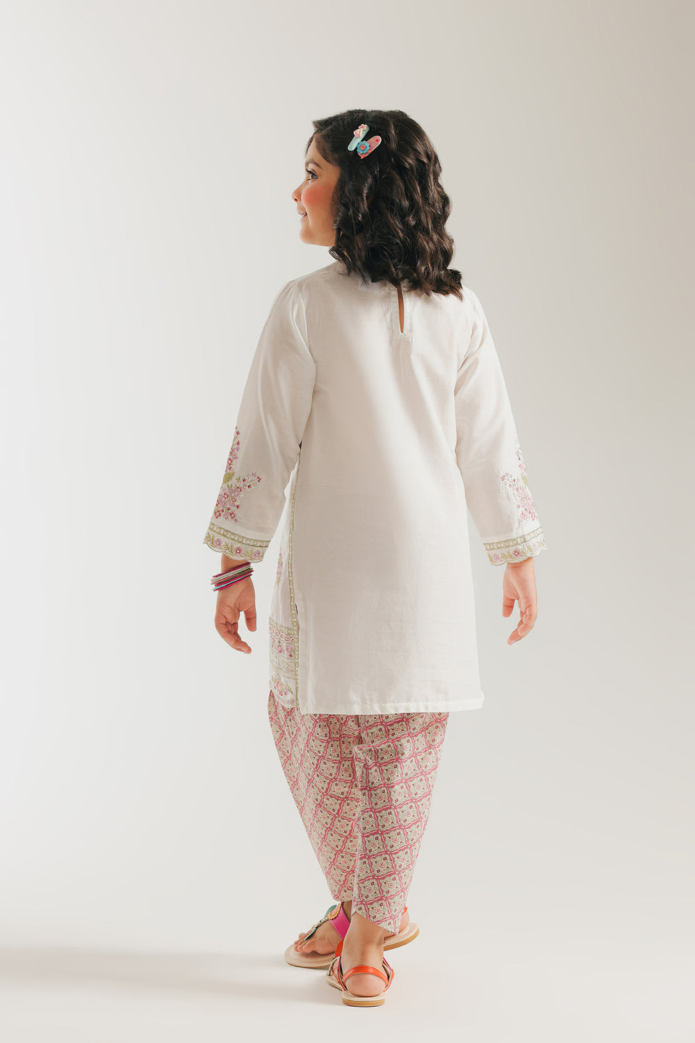 ETHNC GIRLS EMBROIDERED SUIT
