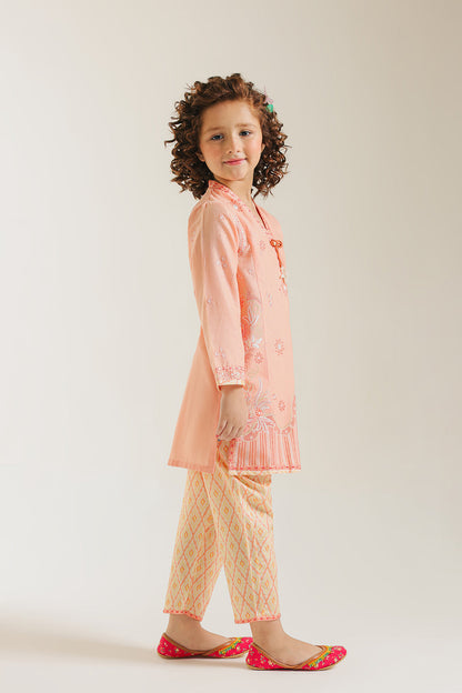 ETHNC GIRLS EMBROIDERED SUIT