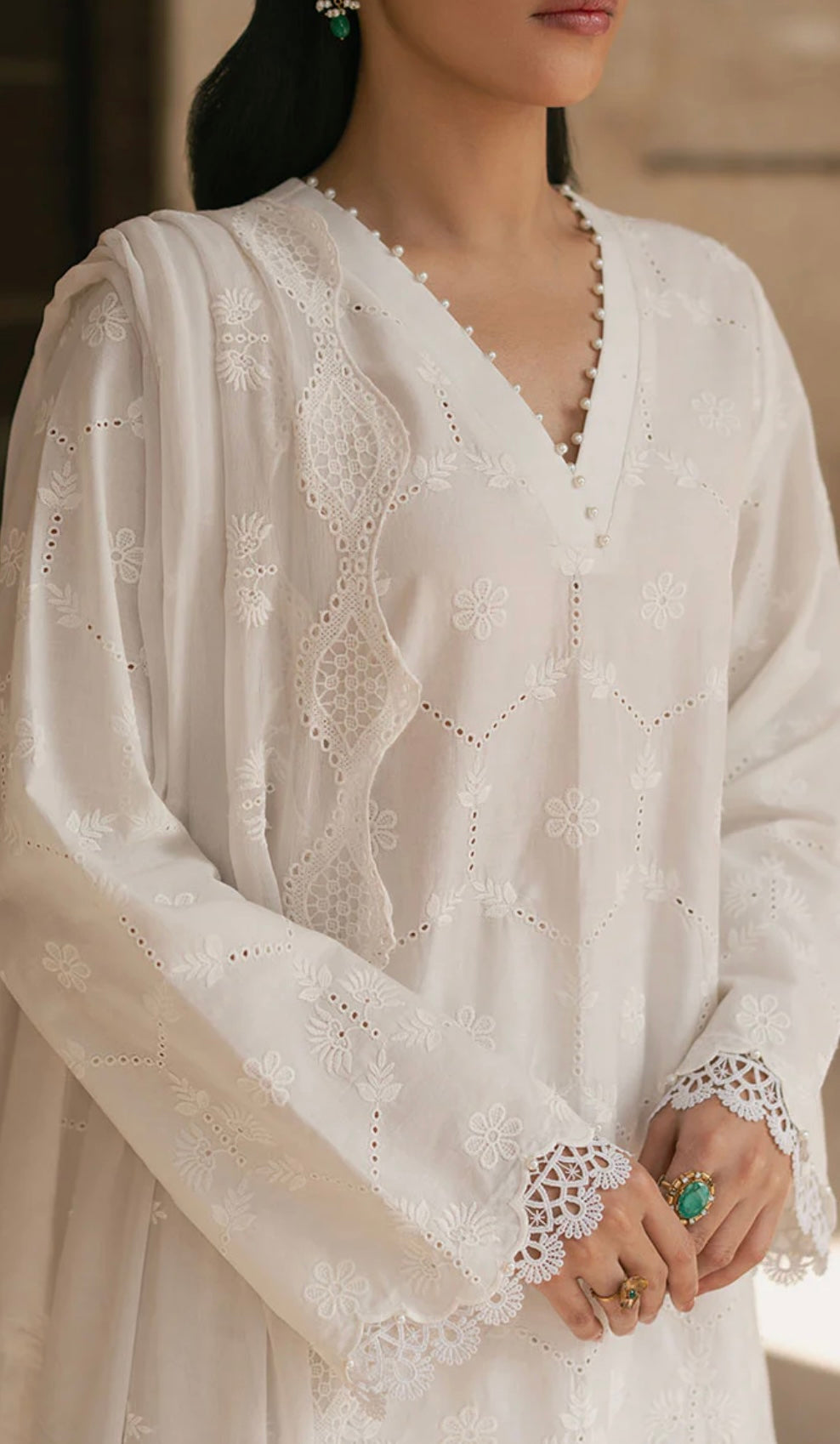 PEARL CHANTELLE-3PC CHIKANKARI SUIT