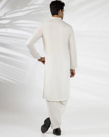OFF WHITE BLENDED FORMAL KAMEEZ SHALWAR