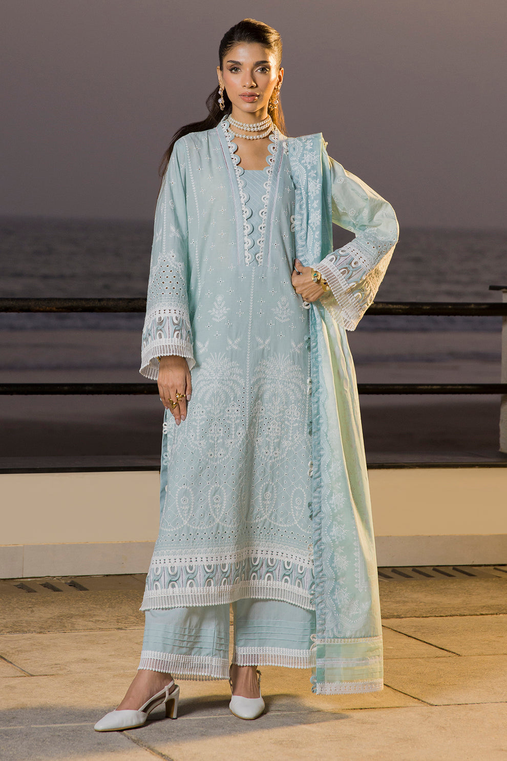 Embroidered Shirt Shalwar Dupatta - 0079