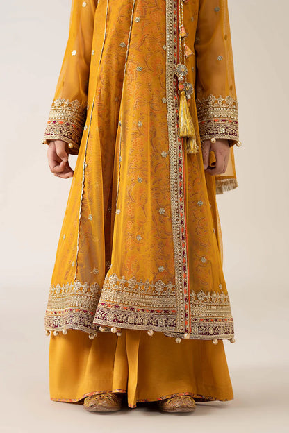 MARIAB GIRLS 3 Piece Embroidered Poly Net Suit