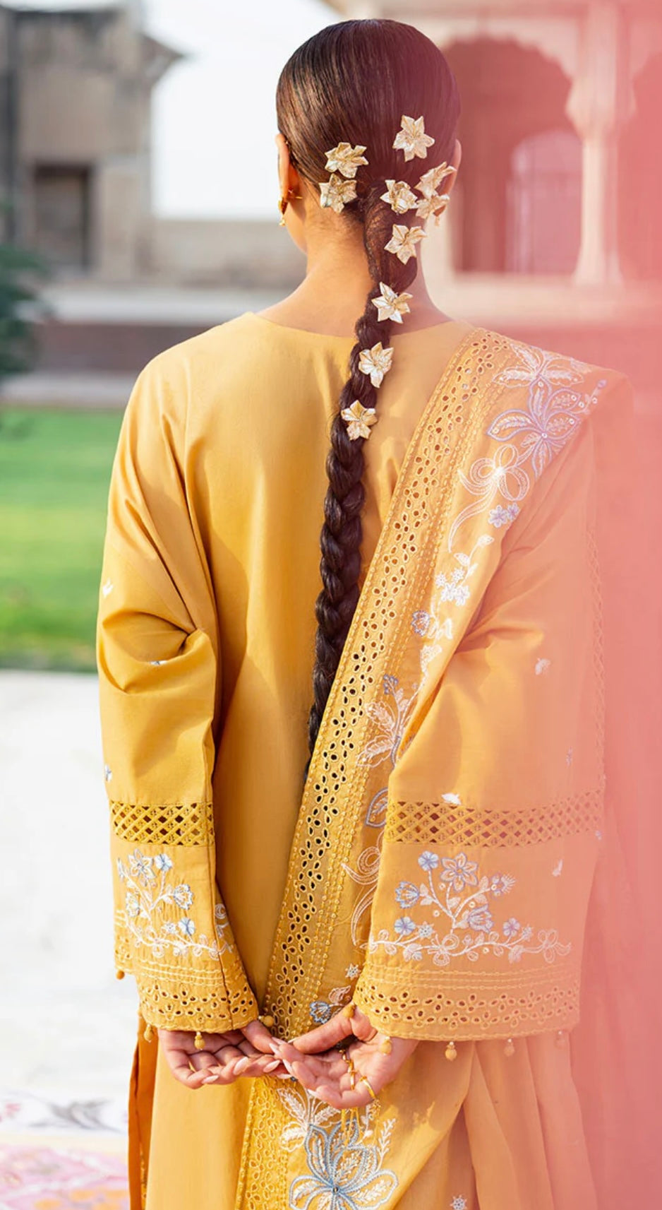 MUSTARD MIRAGE-3PC EMBROIDERED LAWN SUIT