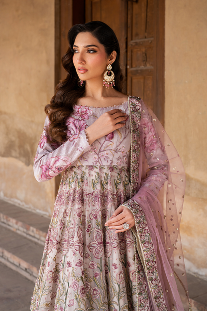 IZNIK ILC-08 EMBROIDERED PRINTED SILK