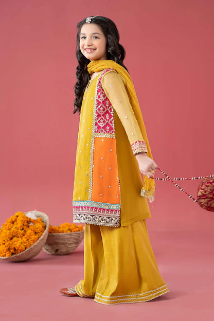 MARIAB GIRLS 3 Piece Embroidered Poly Organza Suit