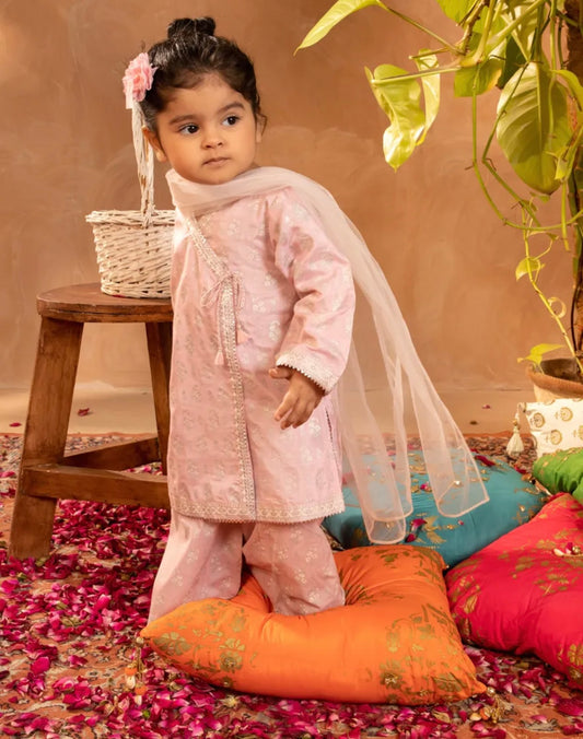 PINK COTTON SILK EMBROIDERED 3PC STITCHED