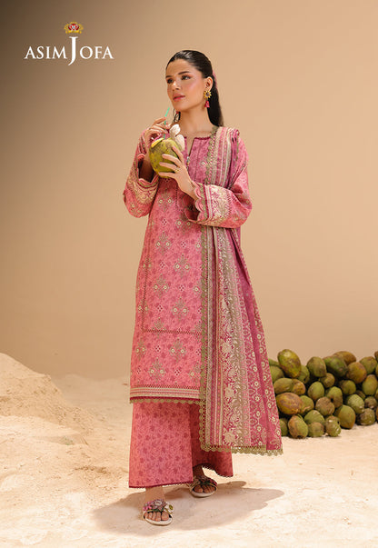 AJUBU-28 Printed Lawn 3 Pcs