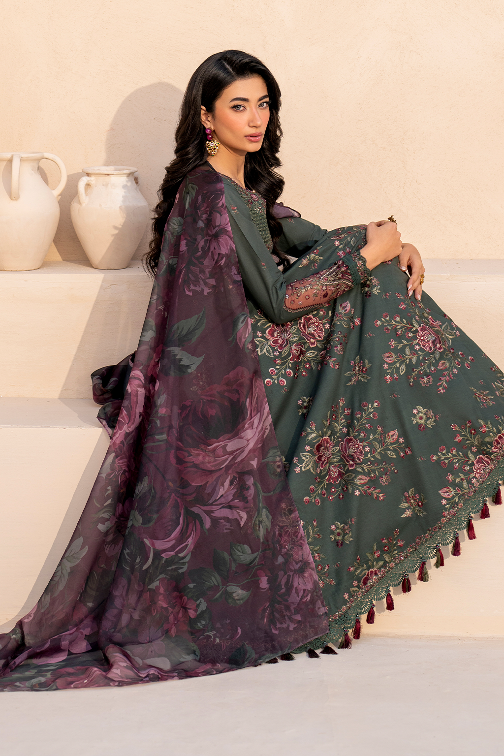 IZNIK EFL-11 EMBROIDERED LAWN