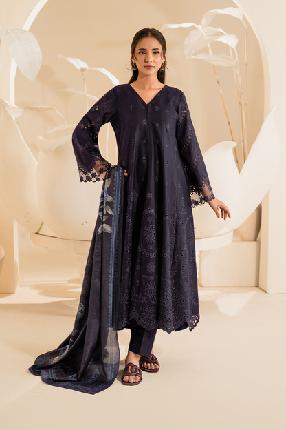 IZNIK UE-427 EMBROIDERED TEXTURED LAWN