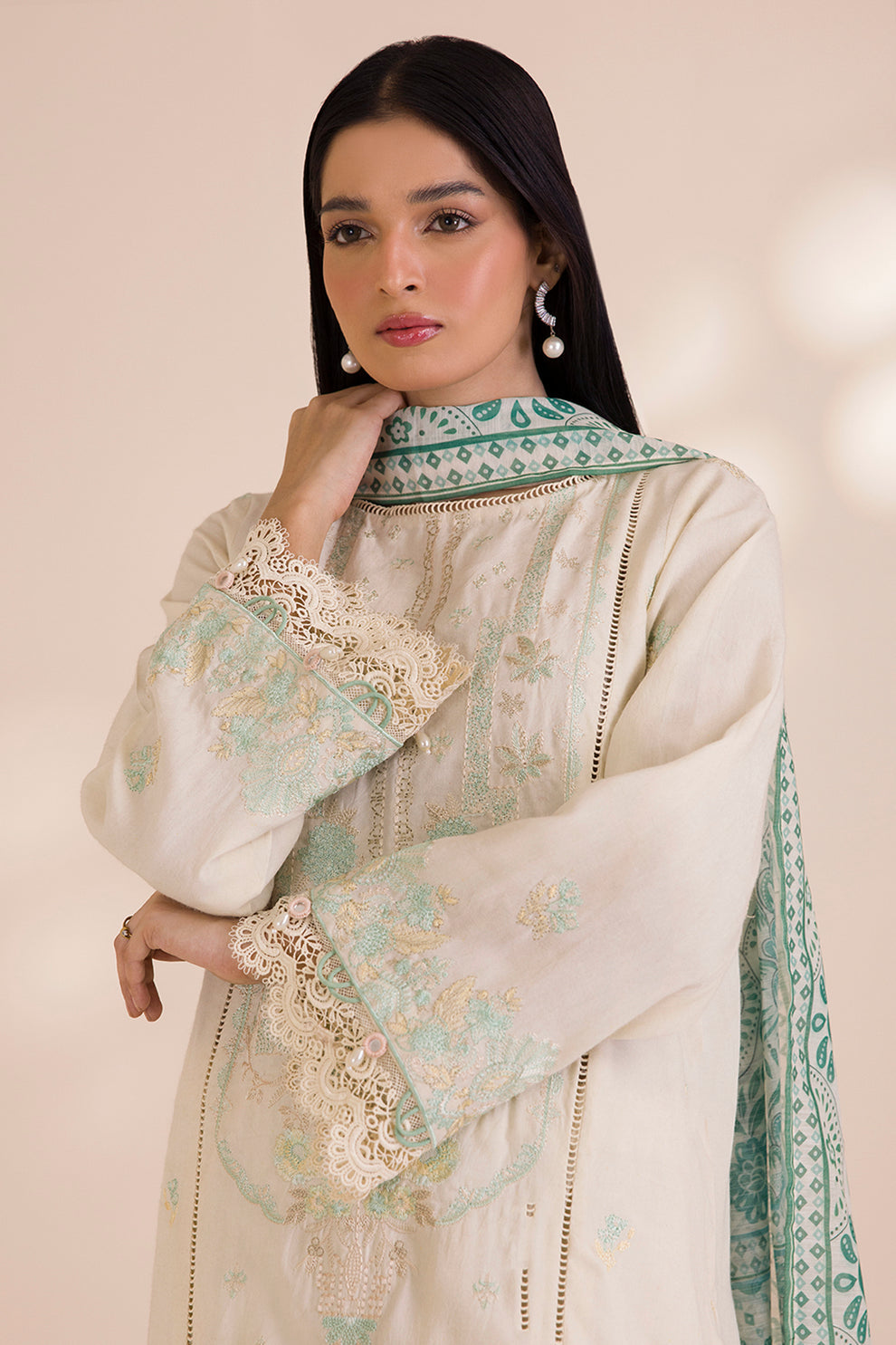 Embroidered Shirt Shalwar Dupatta - 0052