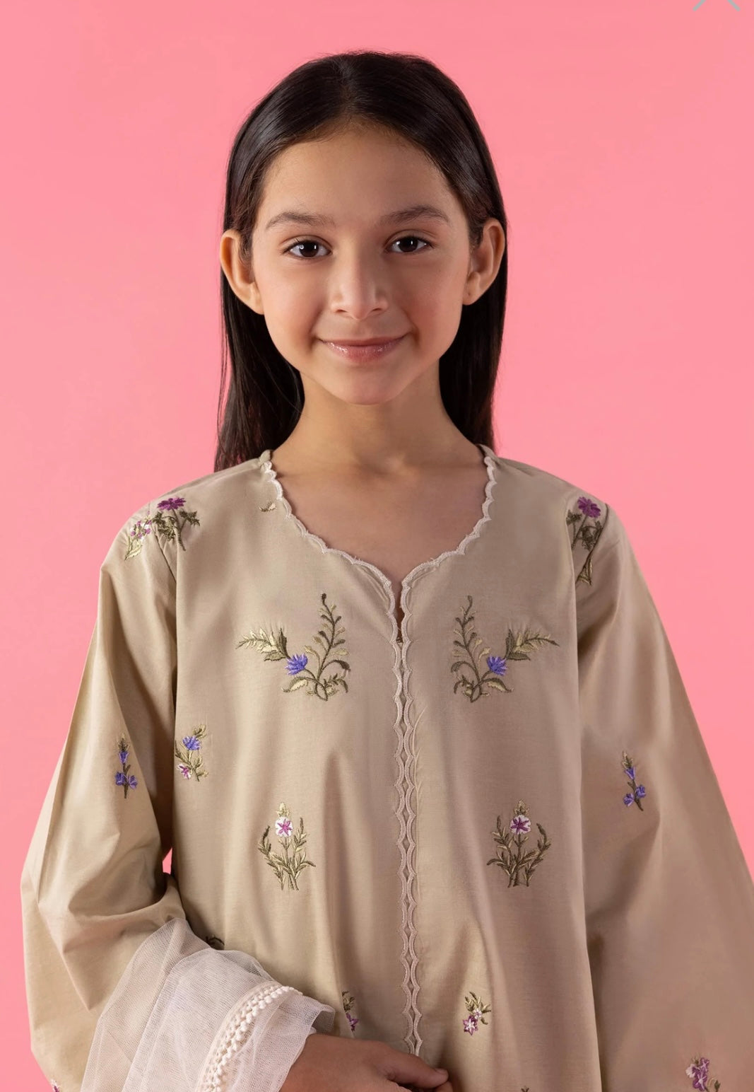 SANA SAFINAZ GIRLS Stitched Kids Embroidered Lawn Suit