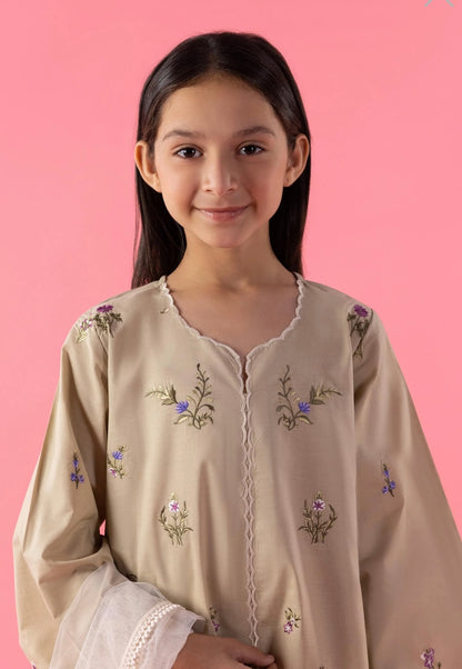 SANA SAFINAZ GIRLS Stitched Kids Embroidered Lawn Suit