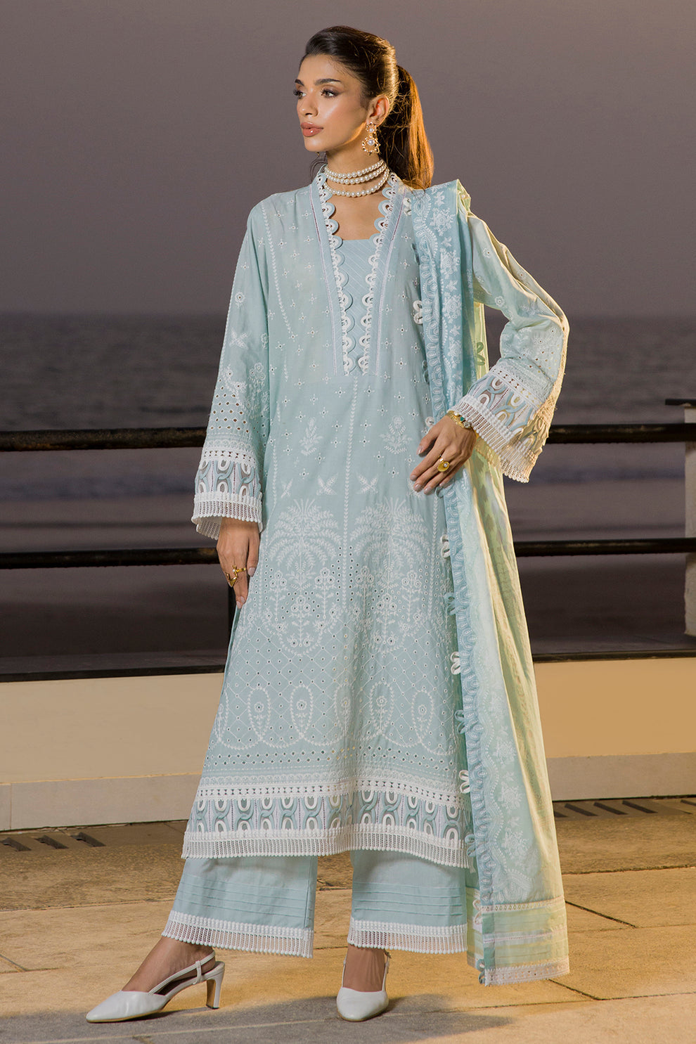 Embroidered Shirt Shalwar Dupatta - 0079