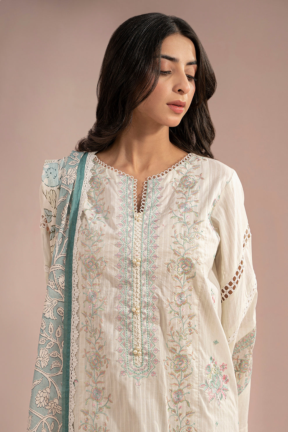 Embroidered Shirt Shalwar Dupatta - 0467