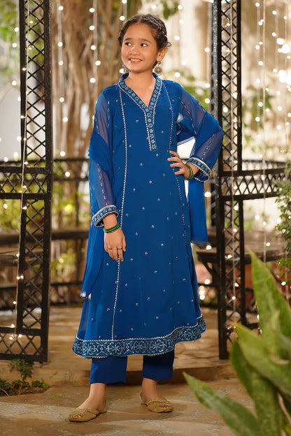 CHIFFON EMBROIDERED 3 PC SUIT