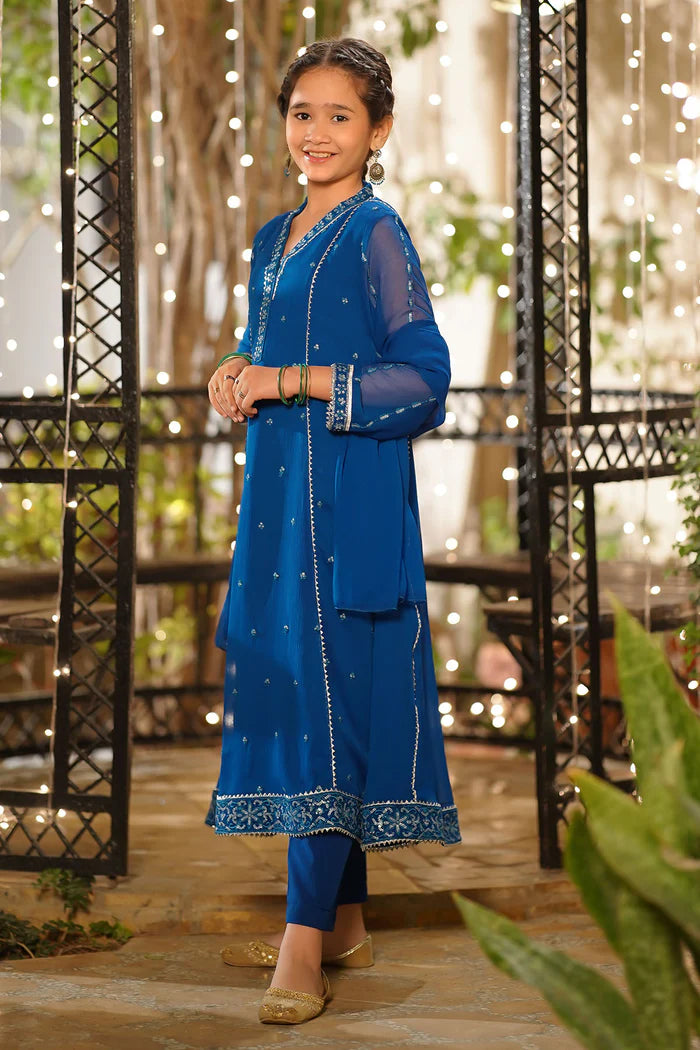CHIFFON EMBROIDERED 3 PC SUIT