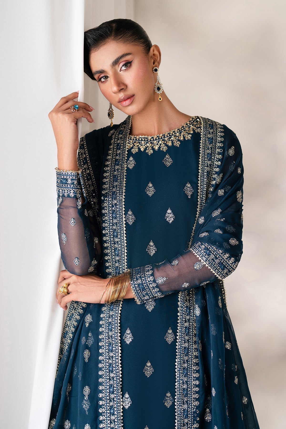 EMBROIDERED CHIFFON SF-4142