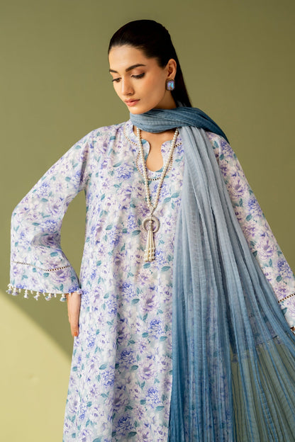 EMBROIDERED PRINTED LAWN UF-4167