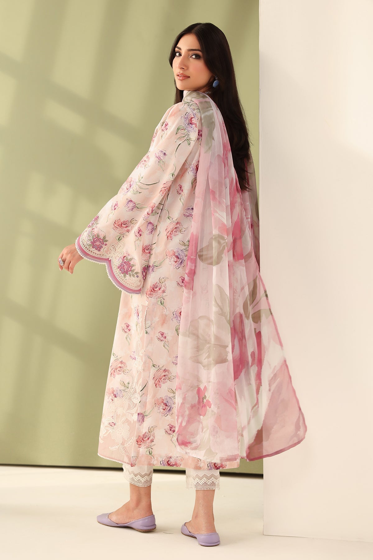 EMBROIDERED PRINTED LAWN SF-4112