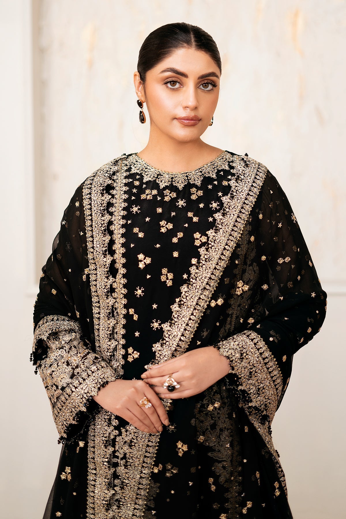 EMBROIDERED CHIFFON SF-4038