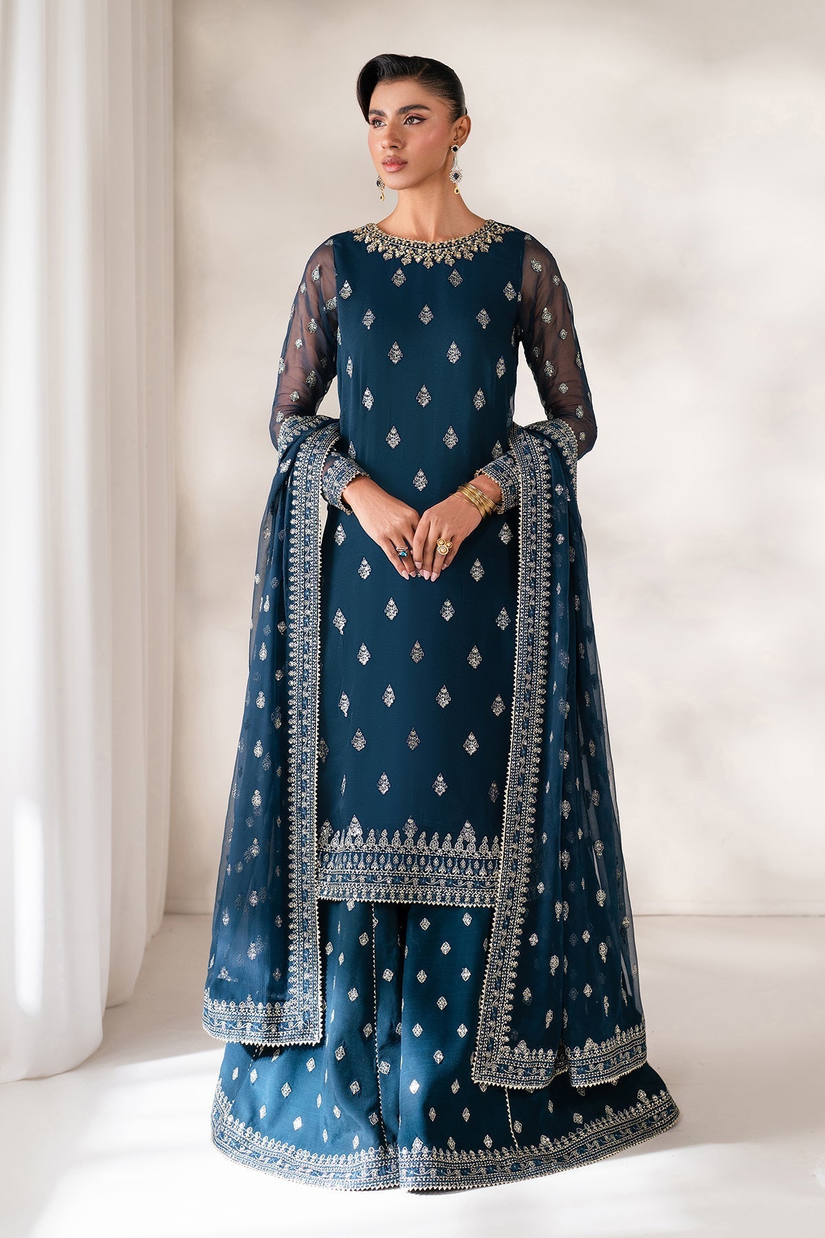 EMBROIDERED CHIFFON SF-4142